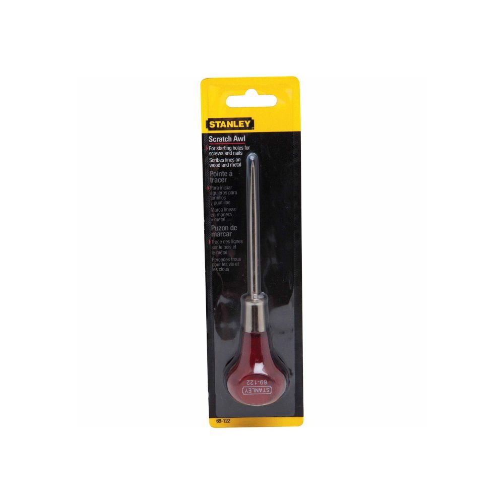 Stanley 6-1/16 Inch Wood Handle Scratch Awl, large image number 3