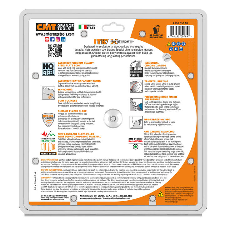 CMT 10 In x 50 x 5/8 In ITK Combination Blade, large image number 5
