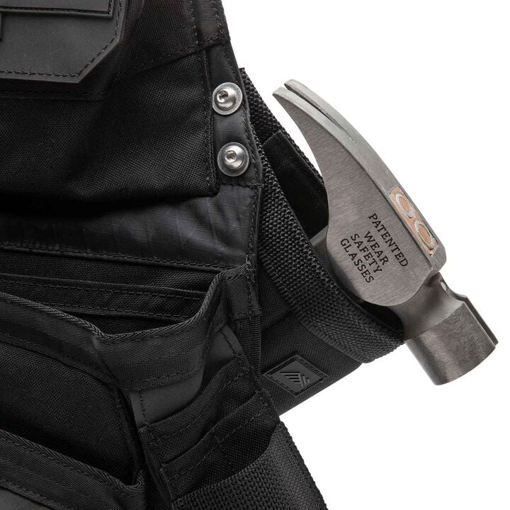 Diamondback Toolbelts Right Side Integrated Open-Bottom Hammer Holster X, Black, large image number 4
