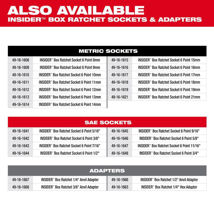 Milwaukee M12 FUEL INSIDER Extended Reach Box Ratchet (Bare Tool), large image number 12