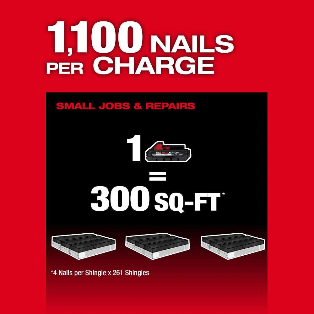 Milwaukee M18 FUEL Coil Roofing Nailer (Bare Tool) Vinyl Siding Tip & Replacement Rubber Wear Pad Bundle, large image number 6