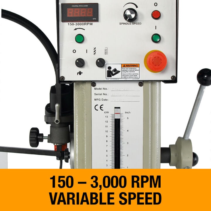 Baileigh DP-1000VS-220V 1PH Inverter Drill Press, large image number 2