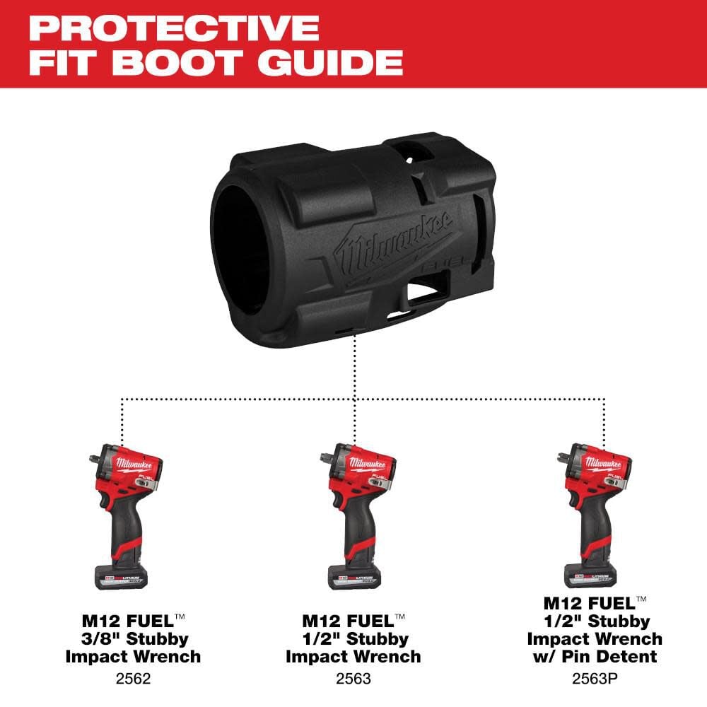 Milwaukee M12 FUEL Stubby Impact Wrench Protective Boot 49