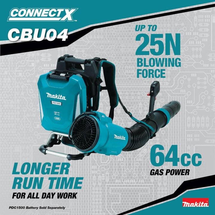 Makita 40V max ConnectX Brushless Backpack Blower (Bare Tool), large image number 2