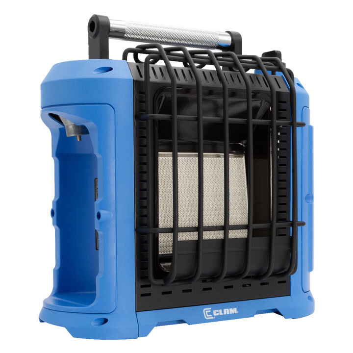 Clam Outdoors CH-10000VH 10000 Btu Propane Power Radiant Heater, 12 Foot Propane Extension Propane, & Fuel Filter Bundle, large image number 1