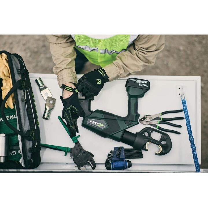 Greenlee 12 Ton Battery Crimper Kit with 120V Charger and Two 18V 4 Ah Batteries, large image number 7