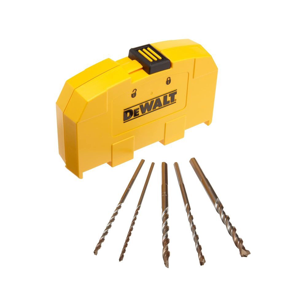 DEWALT 5 Piece Premium Percussion Masonry Drill Bit Set, large image number 1