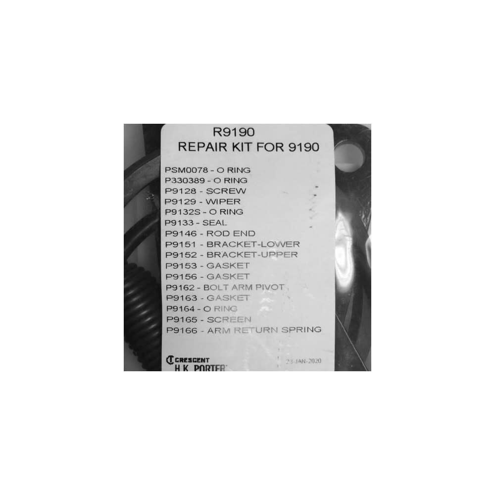 Crescent HK Porter Repair Kit for 9190 Pneumatic Cutter R9190 from