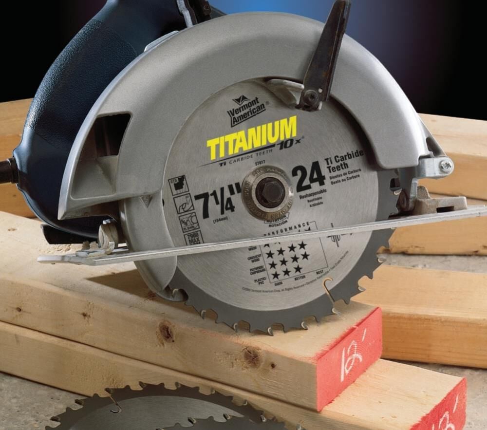 Vermont American 10 Inch 24 Tooth Titanium 10X Carbide-Tipped Circular Saw Blade, large image number 2