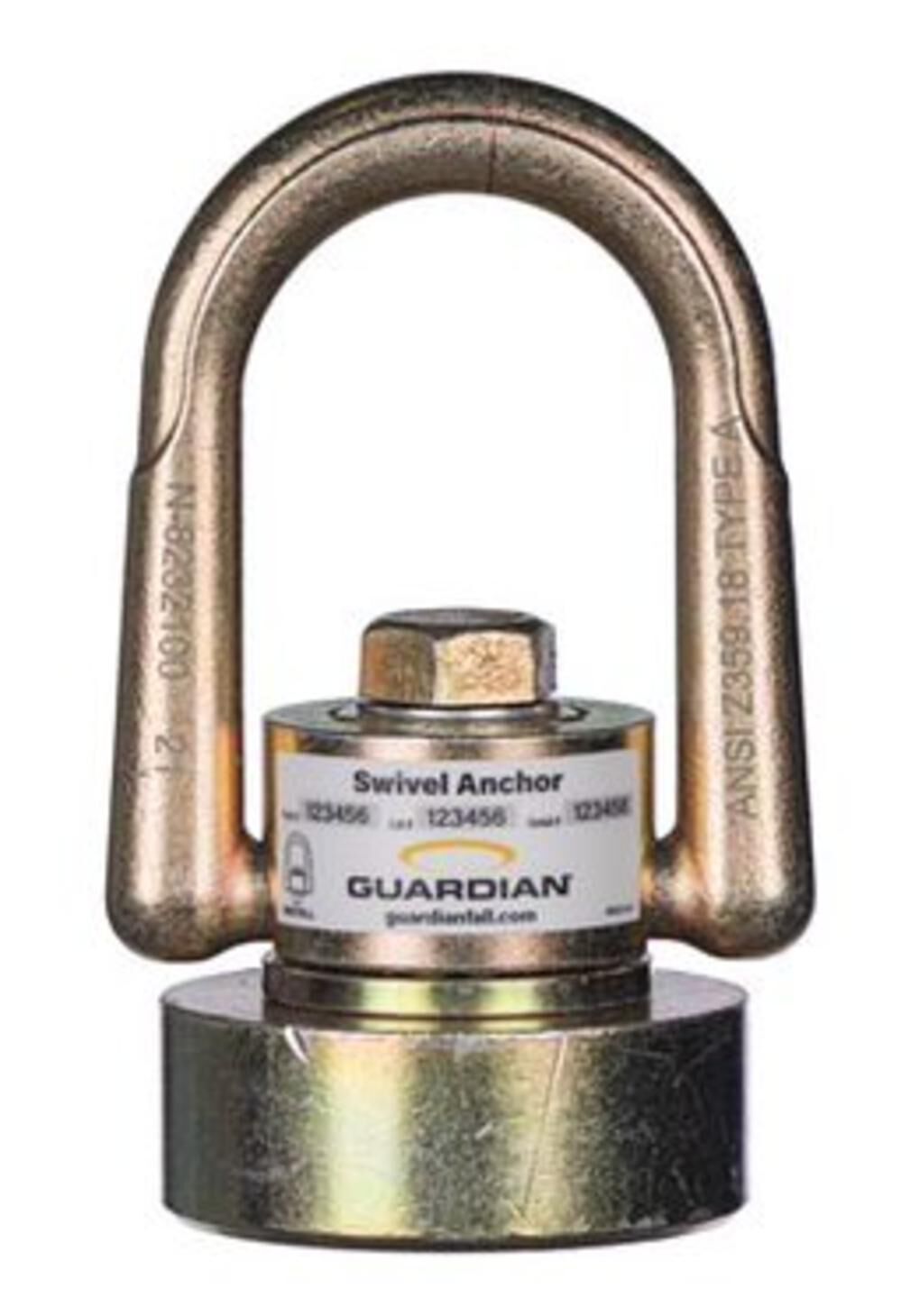 Guardian Fall Protection 10000 Lbs Steel Swivel Anchor with WeldOn