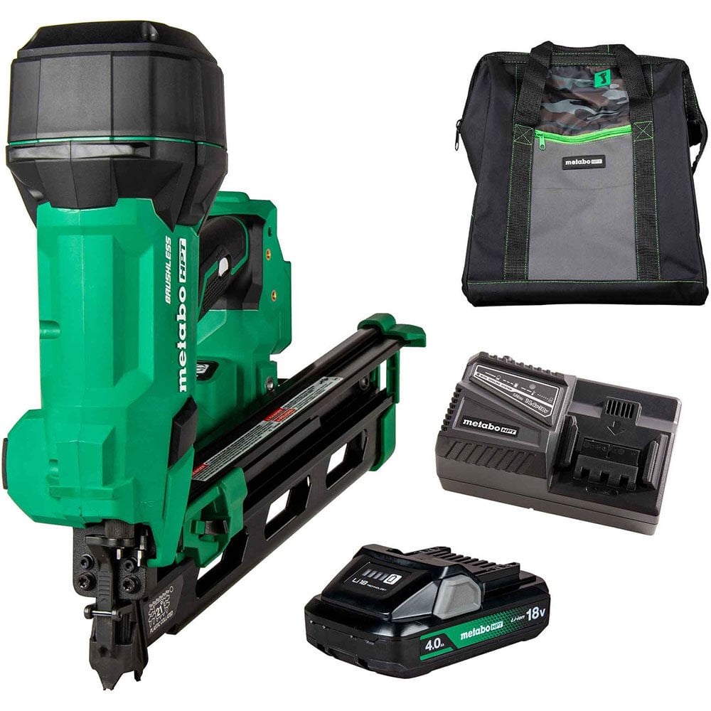 Metabo HPT 18V MultiVolt Cordless 21 3-1/2" Plastic Strip Framing Nailer (1x4.0Ah) - NR1890DRAM