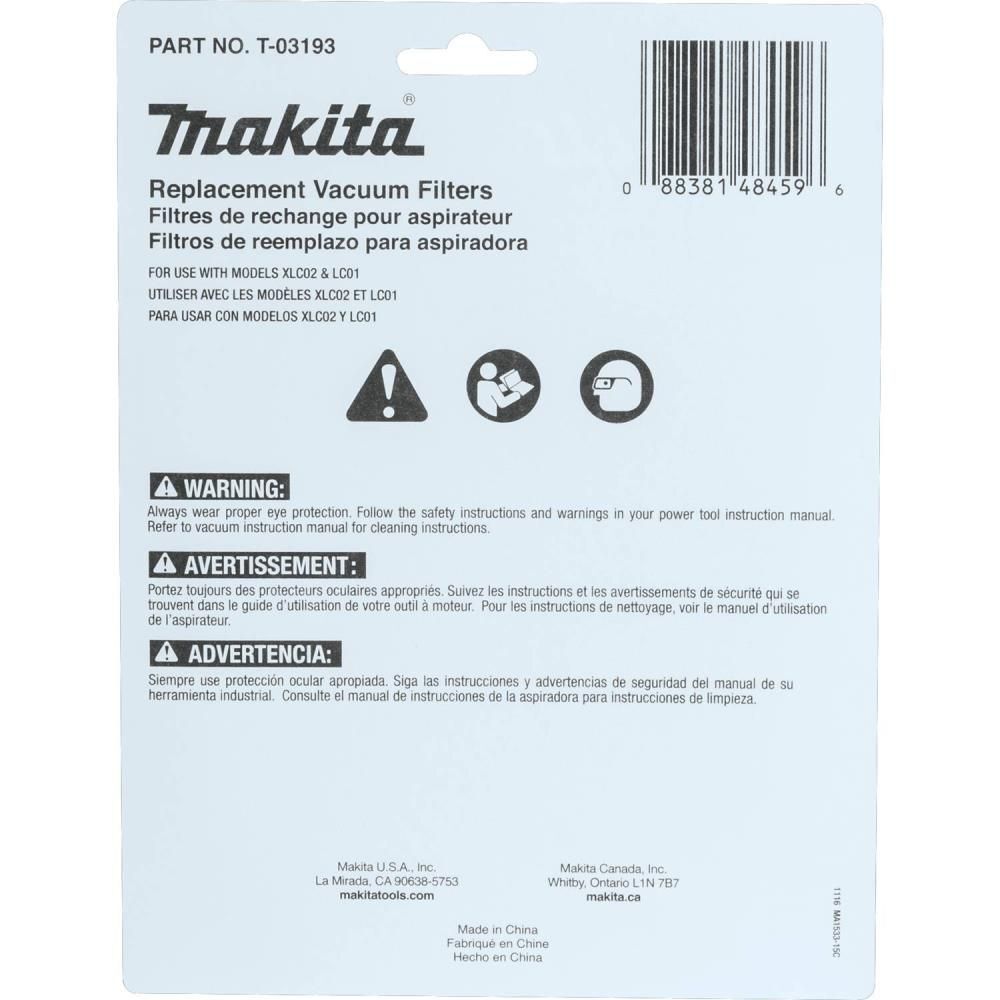 Makita Cloth Vacuum Filter 3/pk, large image number 7