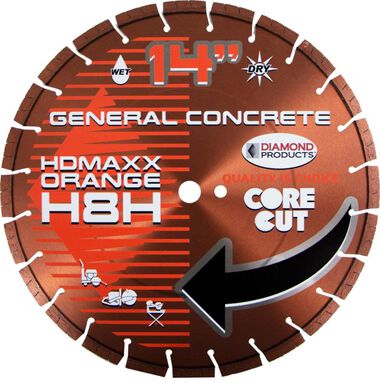 Diamond Products 14 In. x 125 In x UNV HD Maxx Heavy Duty Orange High Speed Blade