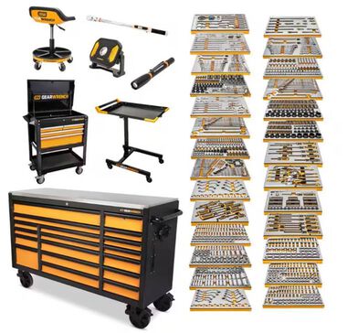 GEARWRENCH MEGAMOD Master Mechanics Tool Set in Premium Modular Foam Trays with Tool Storage, 1268 Piece