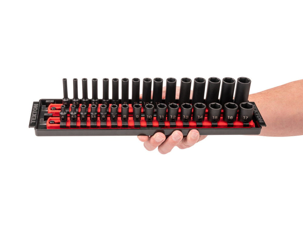Tekton 1/4 Inch 6 Point Impact Socket Set, 32 Pieces (4-17 mm), large image number 6