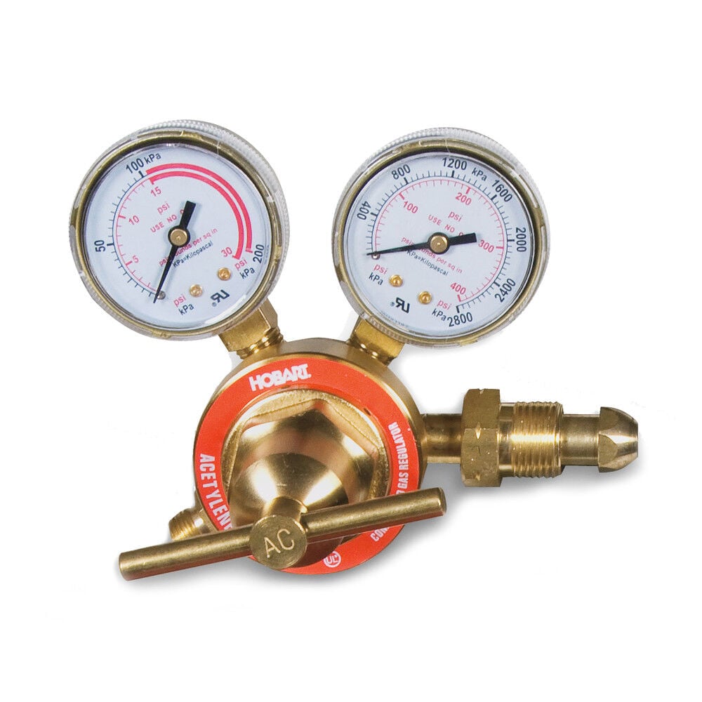 Hobart Single Stage Oxygen Regulator Medium Duty CGA 540 Rear Entry 2in Gauges – 770687