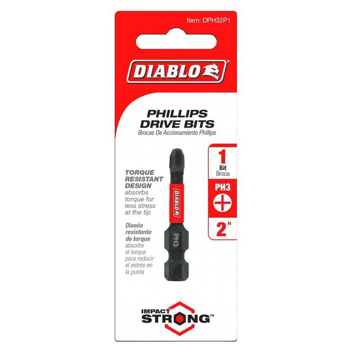 Diablo Tools 2 Inch #3 Phillips Drive Bit, large image number 1