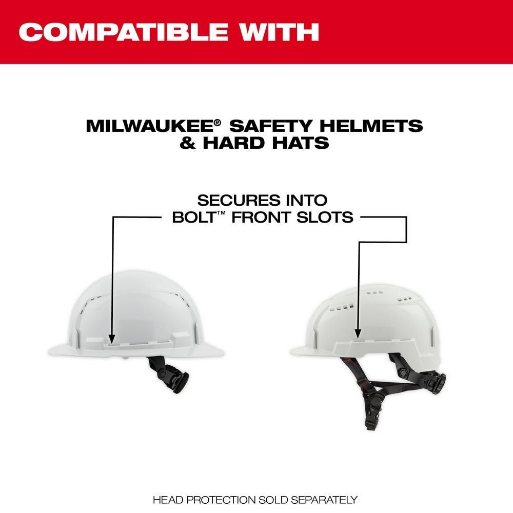 Milwaukee BOLT Full Face Shield Metal Mesh Compatible with Safety Helmets & Hard Hats, large image number 3