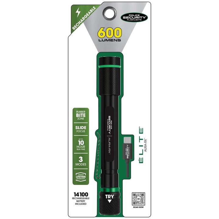 Police Security AURA-RX 600 Lumens Lithium-Ion Battery Rechargeable Penlight, large image number 5