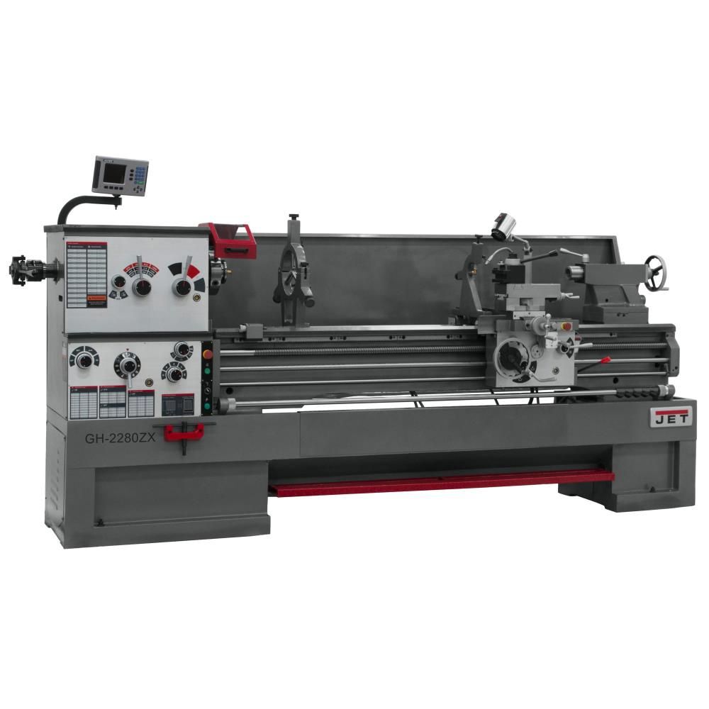 JET Gear Head 22 x 80 ZX Lathe with ACU-RITE 203 DRO and Taper Attachment, large image number 3