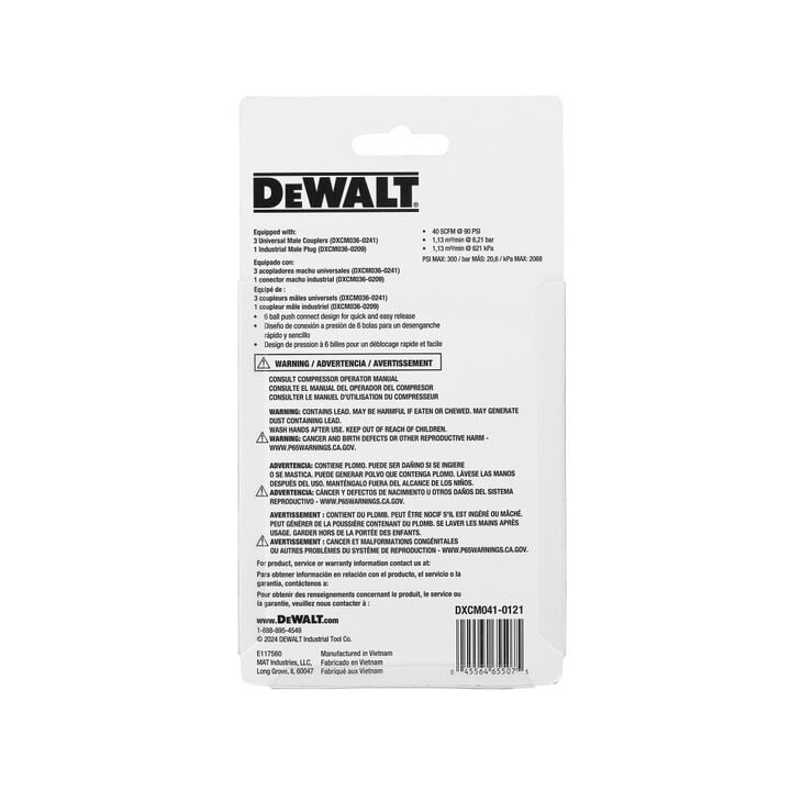 DEWALT 3-Way Round Air Manifold, large image number 5
