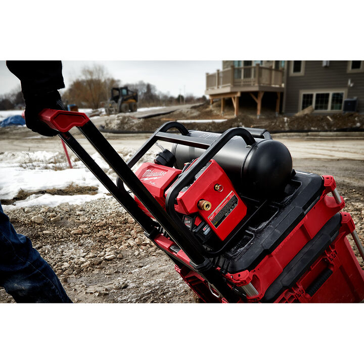 Milwaukee M18 FUEL 2 Gallon Compressor (Bare Tool) with PACKOUT Rolling Tool Box & PACKOUT Tool Box, large image number 8