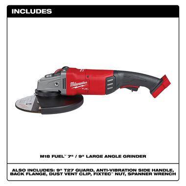 Milwaukee M18 FUEL 7 in. / 9 in. Large Angle Grinder (Bare Tool), large image number 1