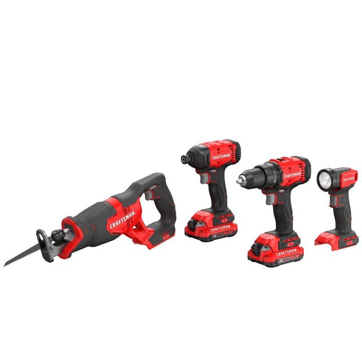 CRAFTSMAN V20 4-Tool Combo Kit, large image number 1