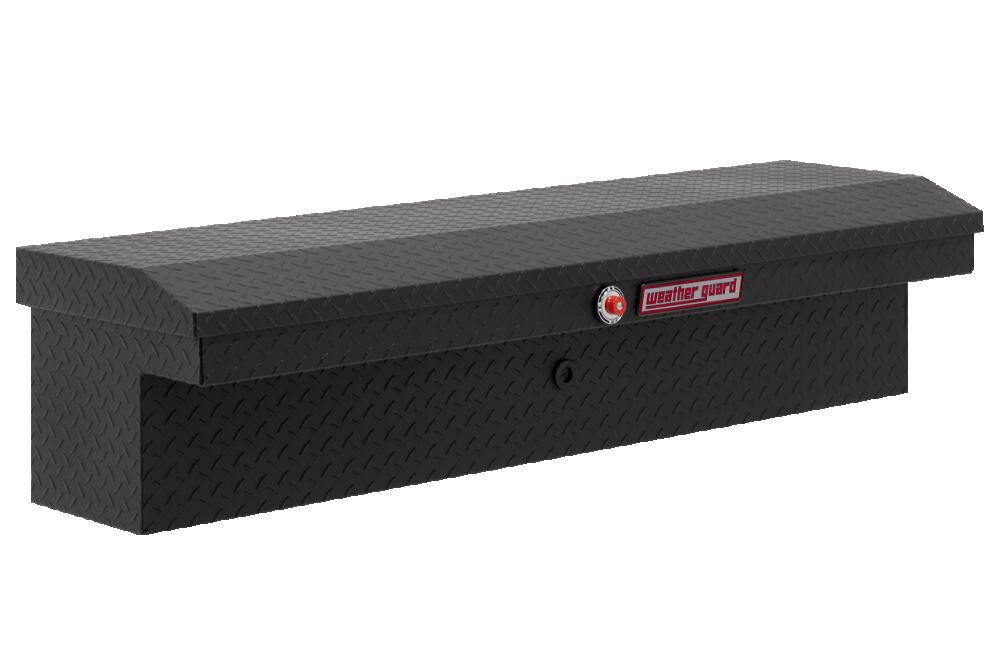 Weather Guard 56in Low Profile Lo-Side Truck Tool BoxAluminum Black – 178-52-04