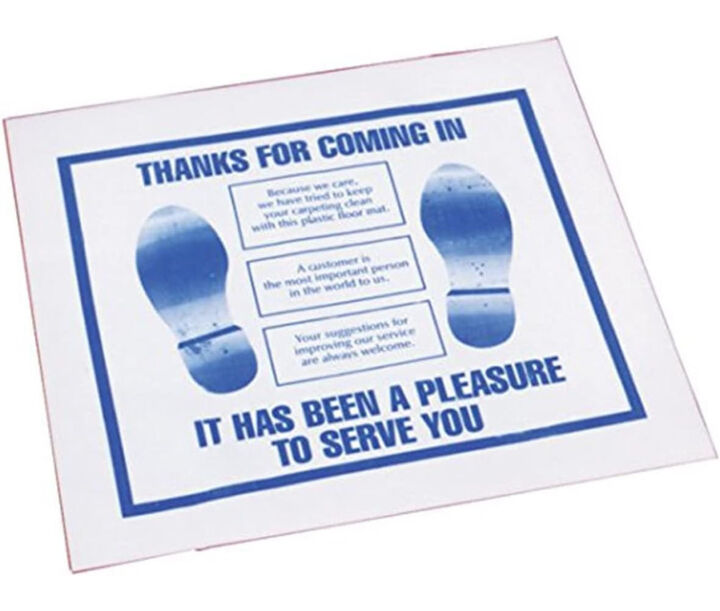 Johndow Heavy Duty Plastic Floor Mats 18 x 19 Inch 500 Pieces, large image number 1