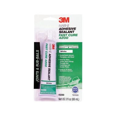 3M 3oz White Fast Cure 4200FC Series Marine Adhesive Sealant