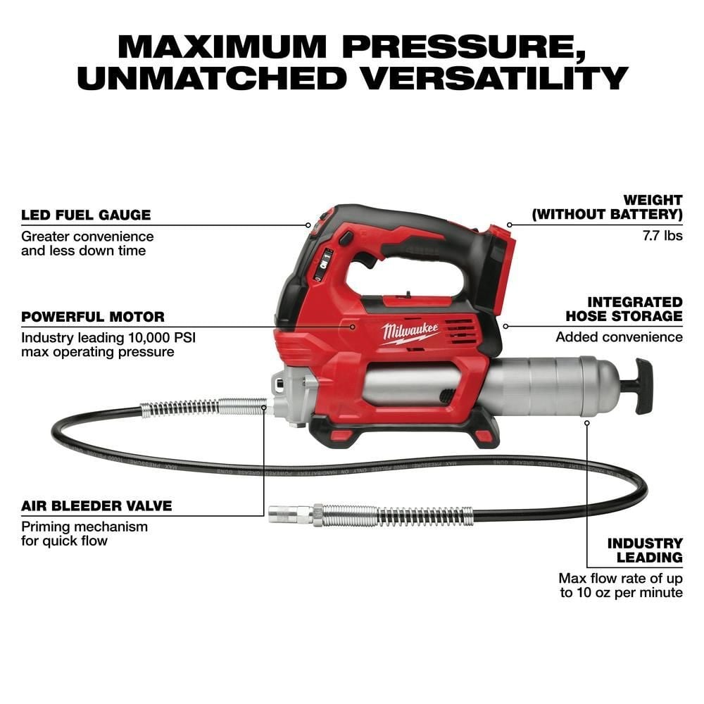 Milwaukee M18 FUEL 1/2in HighTorque Impact Wrench & Grease Gun Combo Kit, large image number 5