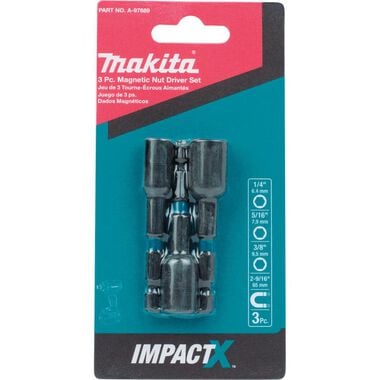 Makita Impact X 3 Pc. 2-9/16 Magnetic Nut Driver Set, large image number 1