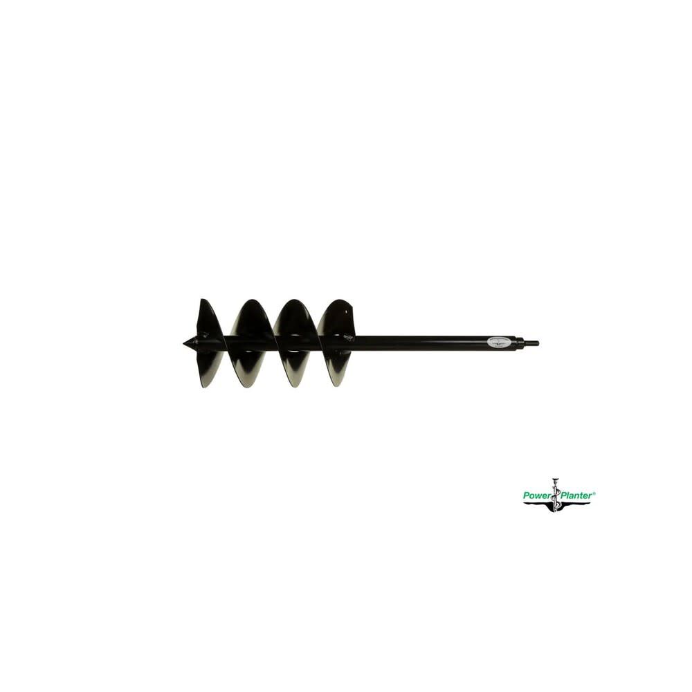 Power Planter 7 Inch x 28 Inch Steel Gallon Pot & Post Hole Auger with HD Tip, large image number 1