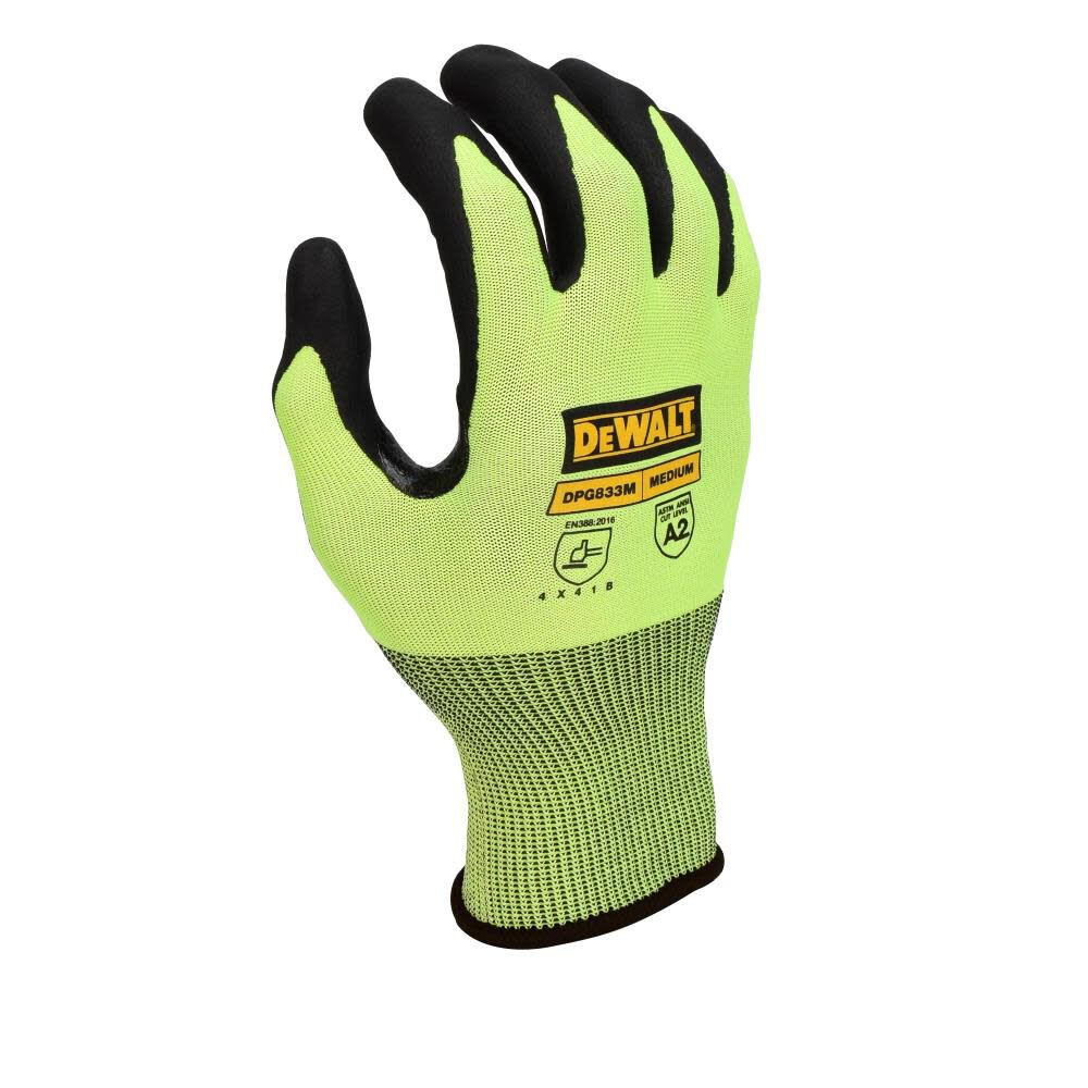 DEWALT DPG833T Hi-Vis HPPE Cut Touchscreen Glove, Large, large image number 5