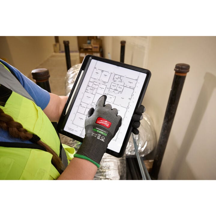 Milwaukee Cut Level 6 High Dexterity Nitrile Dipped Gloves with WEAR-DEFENSE Protection, large image number 4