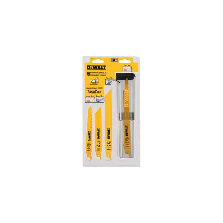 DEWALT Reciprocating Saw Blades Bi-Metal Set With Case 10pc, large image number 8