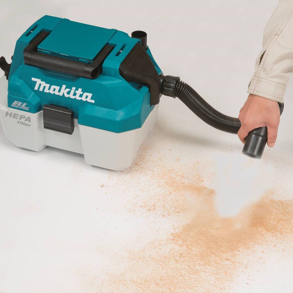 Makita 18V LXT 2 Gallon HEPA Portable Wet/Dry Dust Extractor/Vacuum Kit, large image number 8