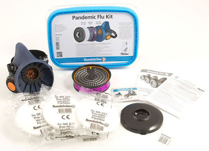 Sundstrom Safety Safety Pandemic Flu Kit SR 100 - L/XL, large image number 1
