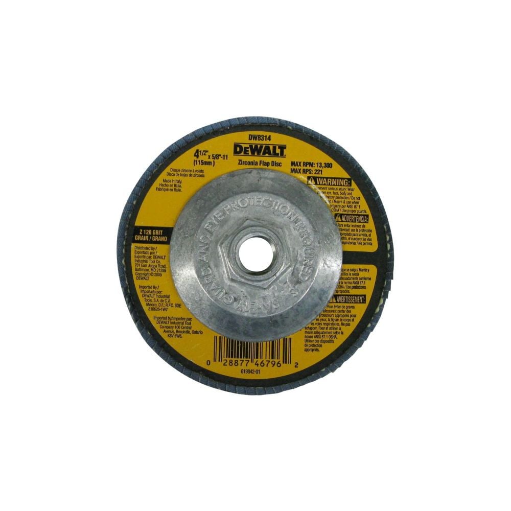 DEWALT 4-1/2 In. x 5/8 In. to 11 120 g Type 29 HP Flap Disc, large image number 2
