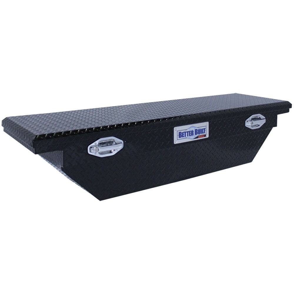 Better Built 63in SEC Saddle Truck Tool Box LOW PROFILE WEDGE GLOSS BLACK – 79211057
