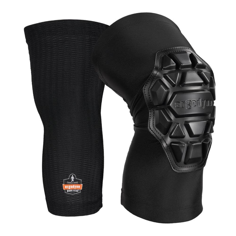 Ergodyne ProFlex 550 Padded Knee Sleeve 3 Layer Foam Cap Black Size XL/2X – 18553