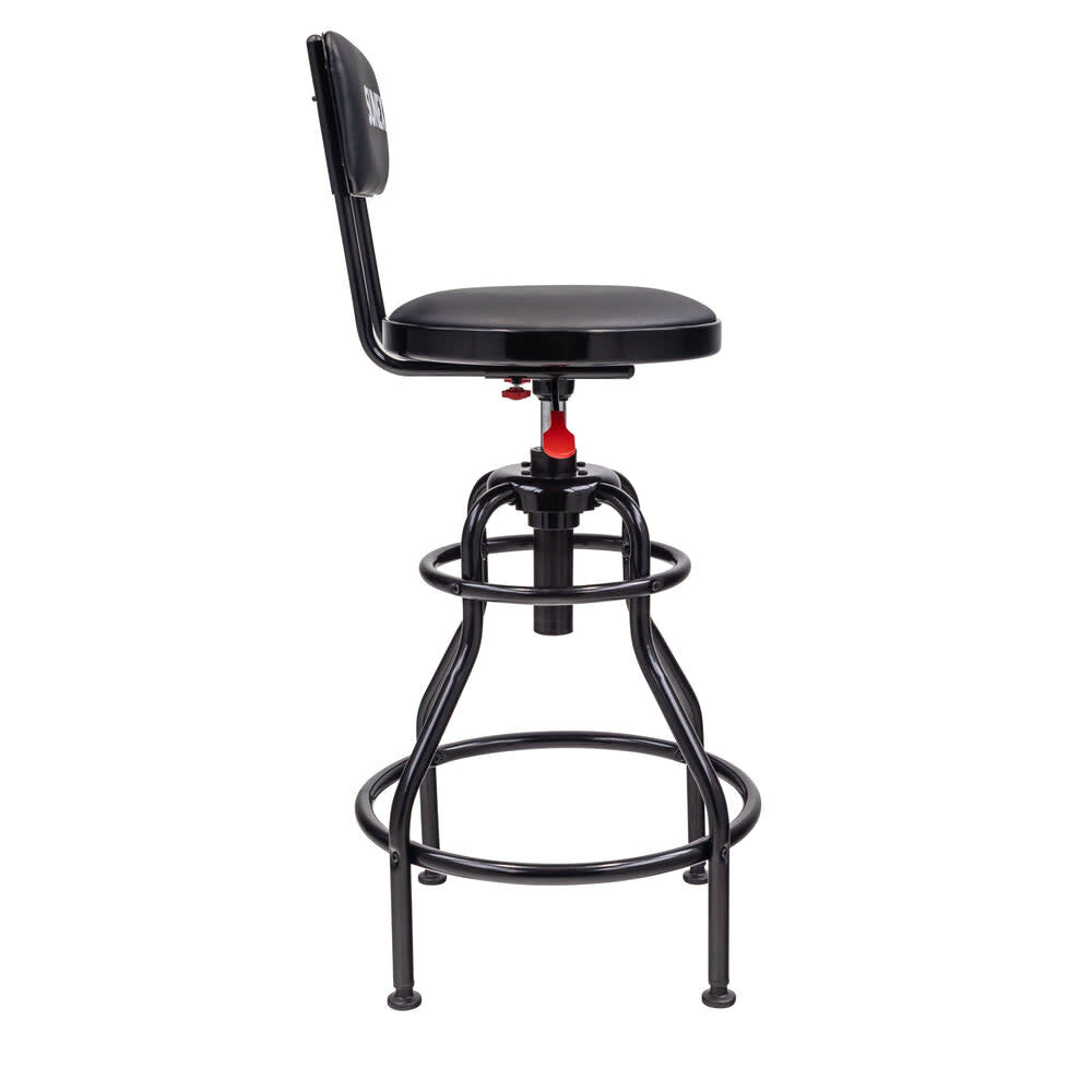 Sunex Hydraulic Adjustable Shop Stool with Back Black & Red, large image number 3