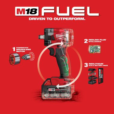 Milwaukee M18 FUEL 1/2 Compact Impact Wrench with Friction Ring Kit, large image number 6