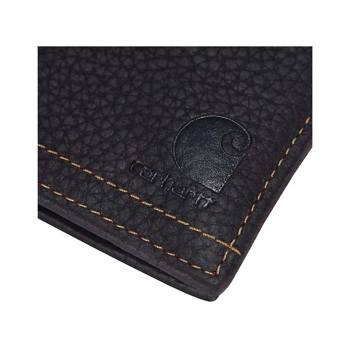 Carhartt Dark Brown Pebble Leather Passcase Wallet, large image number 5