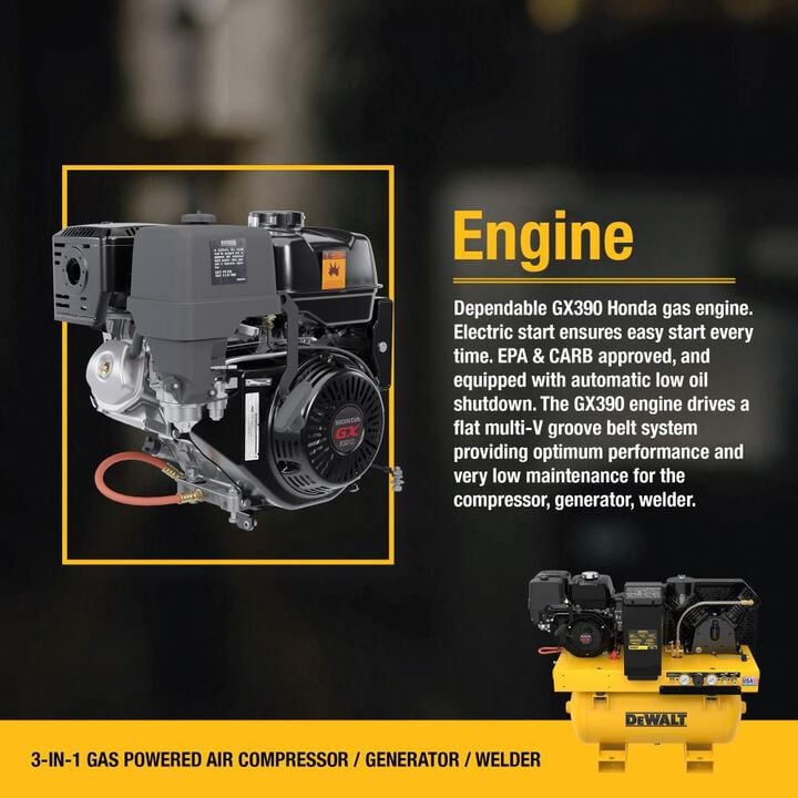 DEWALT 3-in-1 Air Compressor/Generator/Welder, large image number 2