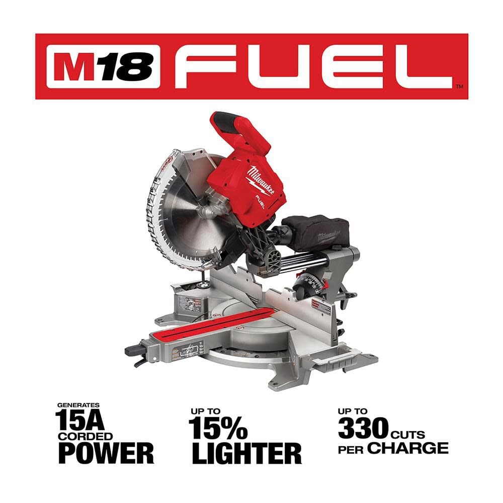 Milwaukee M18 FUEL 12inch Dual Bevel Sliding Compound Miter Saw (Bare Tool), large image number 3