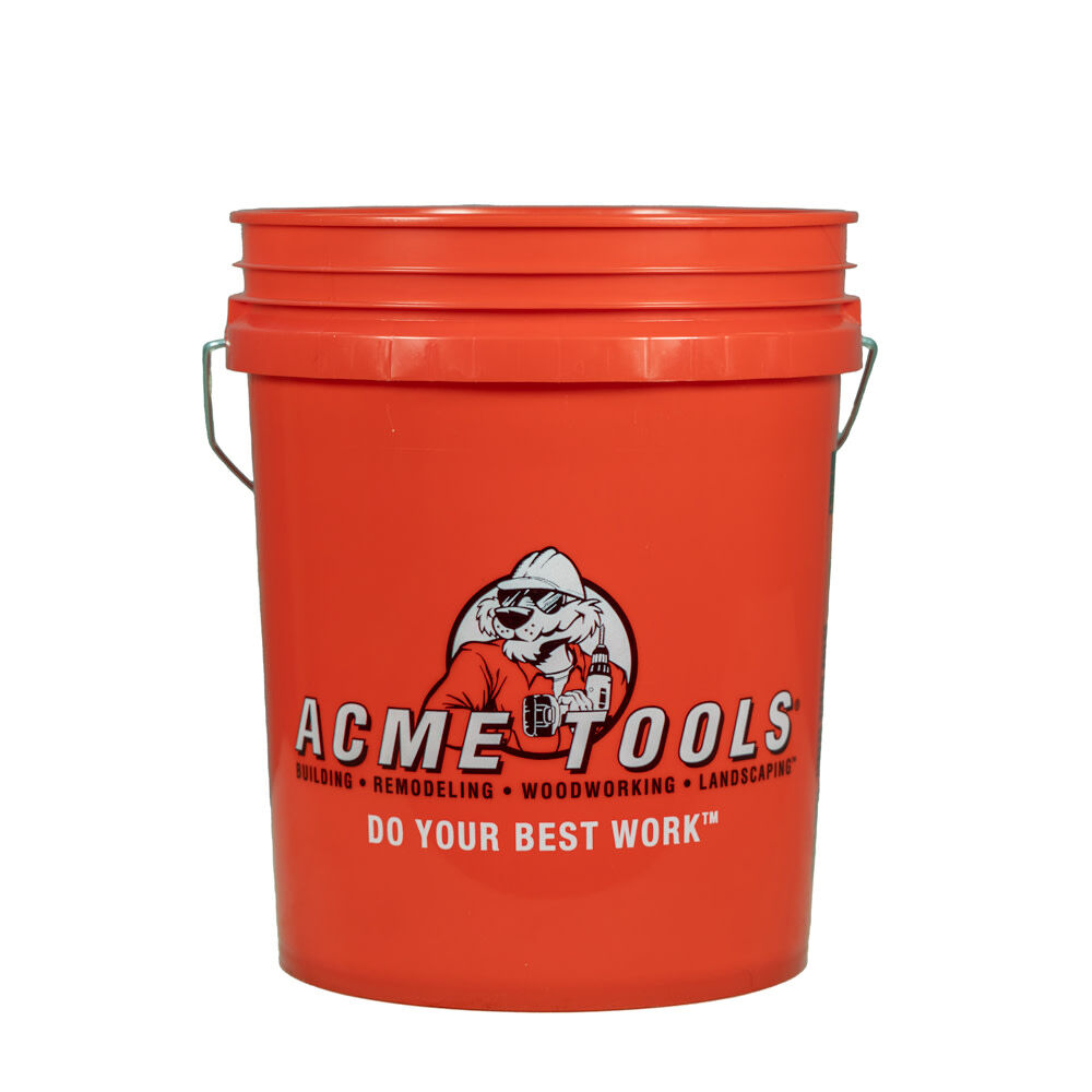 ACME TOOLS Milwaukee Bucket Red 5 Gallon
