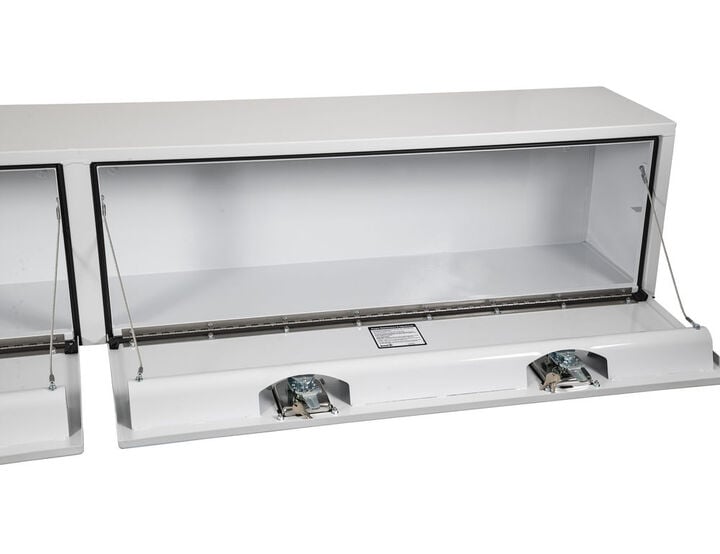 Buyers Products Company 18x16x96 Inch White Steel Topsider Truck Box, large image number 4