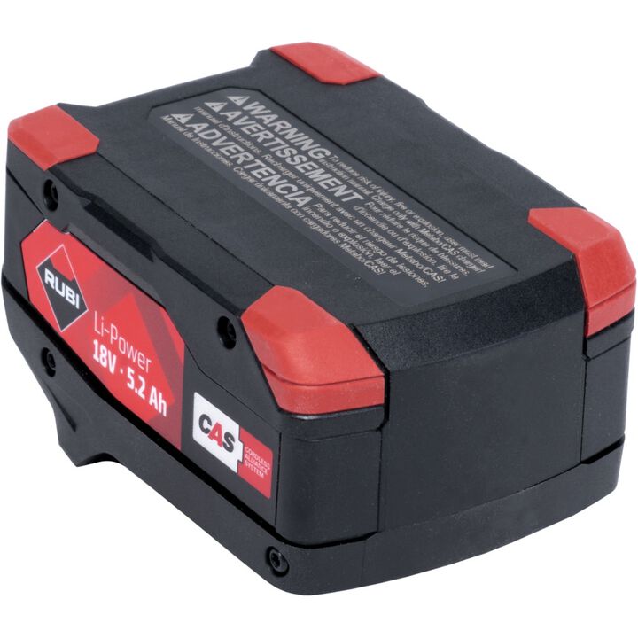 Rubi Tools Promotional RUBIMIX E-10 CAS 18V 5.2Ah Power Tool Battery Pack with Fuel Indicator, large image number 2